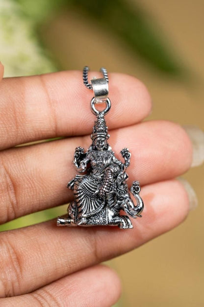 Shri Laxmi Hatiji — Oxidized Tribal-Style Pendant with Chain