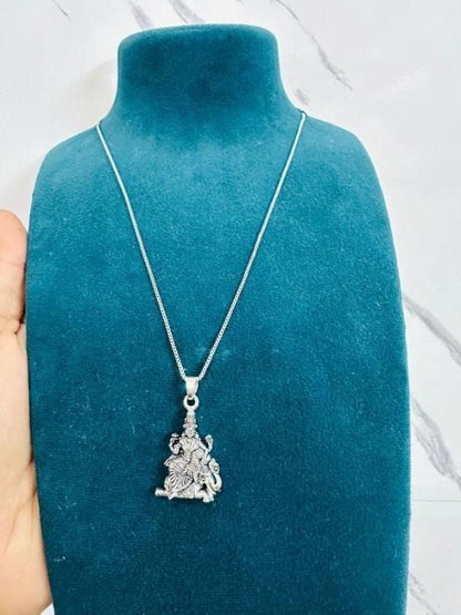 Shri Laxmi Hatiji — Oxidized Tribal-Style Pendant with Chain