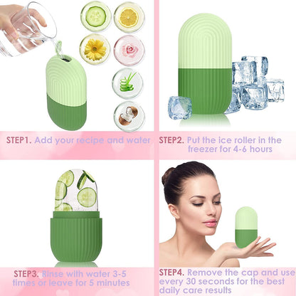 Beauty Ice Roller For Face  Eye Reusable Face Rollers Facial Roller Box